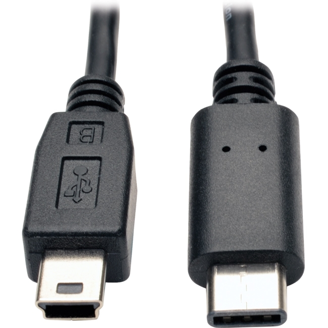 Tripp Lite USB 2.0 Hi-Speed Cable (5-Pin Mini-B Male to USB Type-C Male), 6-ft