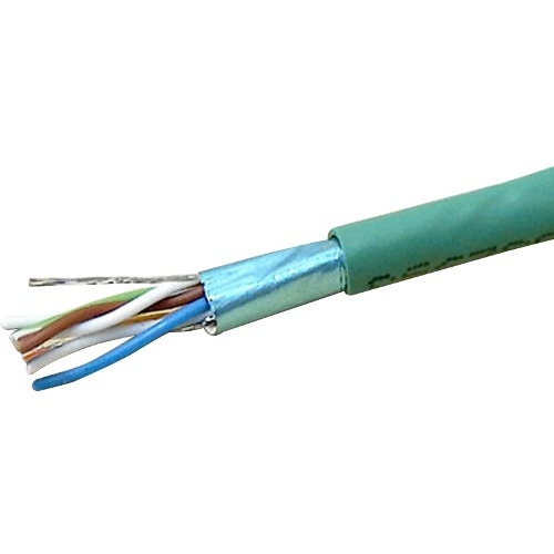 Weltron CAT5e Solid Shielded Plenum (CMP) Network Cable T2404L5EPSH-GN