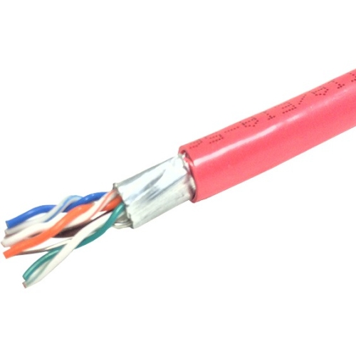 Weltron CAT5e Solid Shielded Plenum (CMP) Network Cable T2404L5EPSH-RD