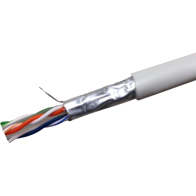 Weltron CAT6 Solid Shielded (CMR) Network Cable T2404L6SH-WH