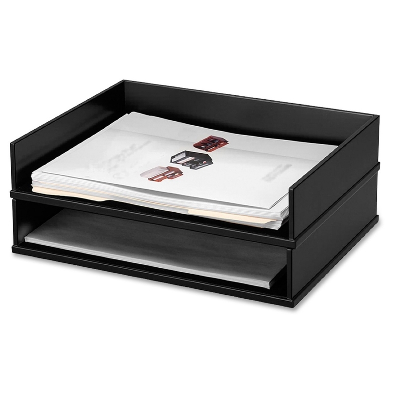 Victor Midnight Black Stacking Letter Tray 11545 VCT11545