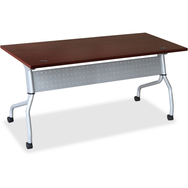 Lorell Mahogany Flip Top Training Table 60718 LLR60718