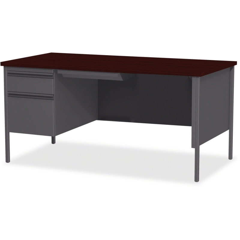 Lorell Fortress Series Left-Pedestal Desk 60919 LLR60919