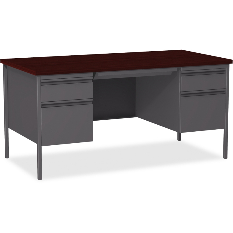 Lorell Fortress Series Double-Pedestal Desk 60928 LLR60928