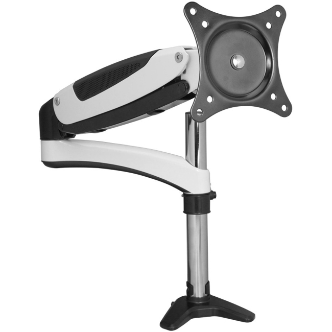 SIIG Full-Motion Easy Access Single Monitor Desk Mount - White CE-MT1H12-S1