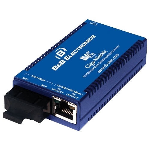 B+B Smallest, Most Reliable Gigabit Switching Media Converter 856-10730-ST 856-10730