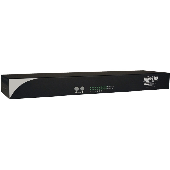 Tripp Lite 8-Port NetCommander 1U Rackmount Cat5 KVM Switch with PS2 to USB Input Adapter B072-008-1A