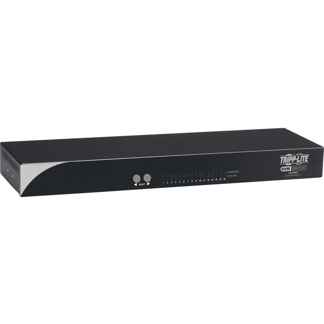 Tripp Lite 16-Port NetCommander 1U Rackmount Cat5 KVM Switch with PS2 to USB Input Adapter B072-016-1A