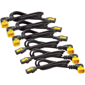 APC Power Cord Kit (6 EA), Locking, C13 TO C14 (90 Degree), 0.6m AP8702R-WW