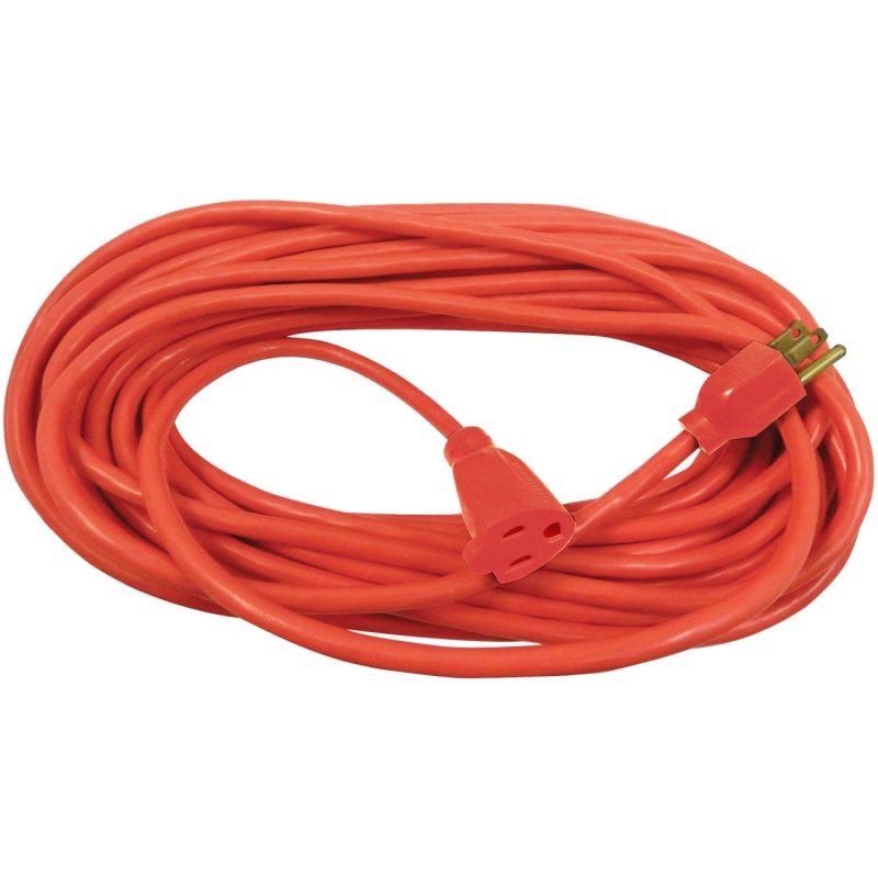 Compucessory Heavy Duty Extension Cord 50', Orange 25149 CCS25149