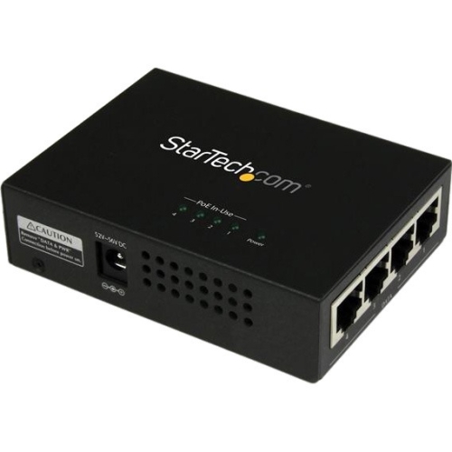 StarTech.com 4 Port Gigabit Midspan - PoE+ Injector - 802.3at and 802.3af POEINJ4G