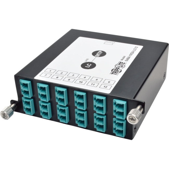 Tripp Lite 100Gb/120Gb to10Gb Breakout Cassette, 24-Fiber MTP/MPO to ( x12 ) LC Duplex N484-1M24-LC12