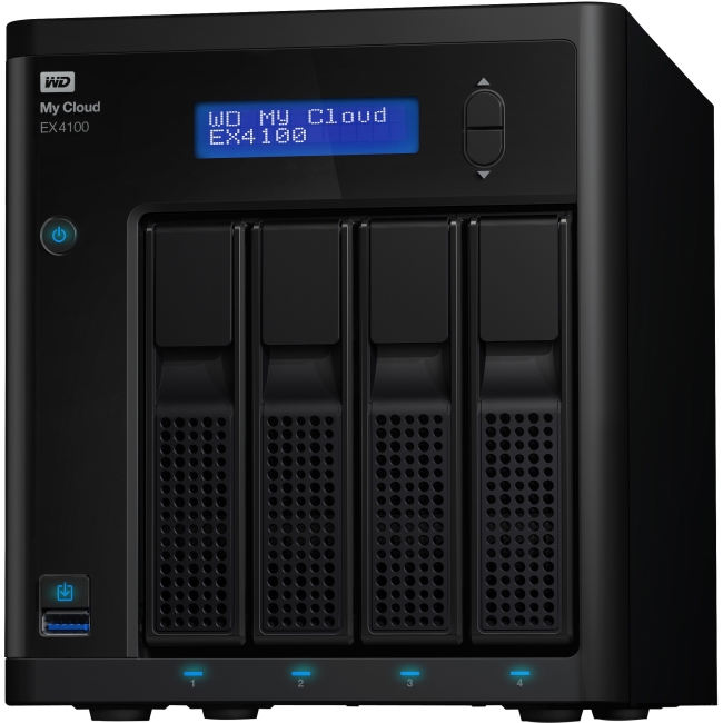 Western Digital My Cloud Expert Series 4-Bay Pre-configured NAS with Dual-core Processor WDBWZE0240KBK-NESN EX4100