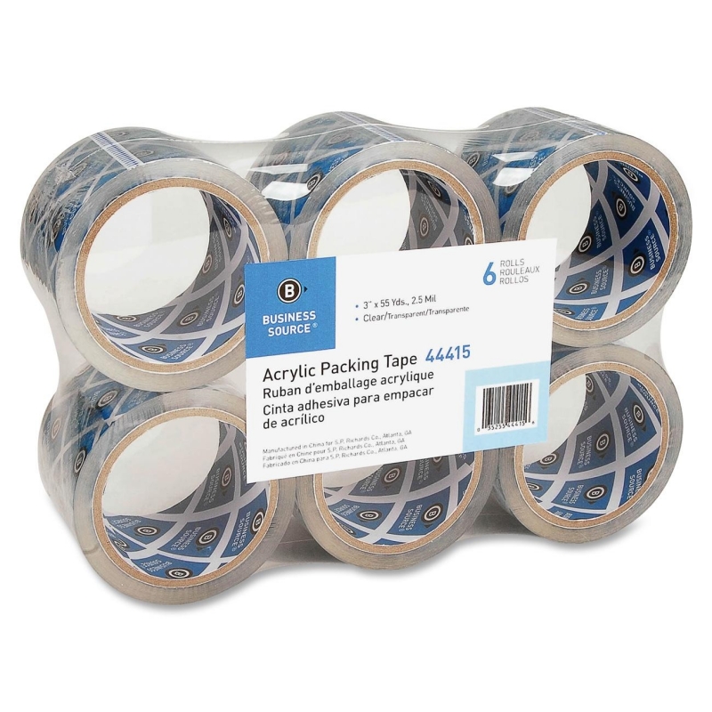 Business Source Heavy-Duty Clear Acrylic Packaging Tape 44415 BSN44415