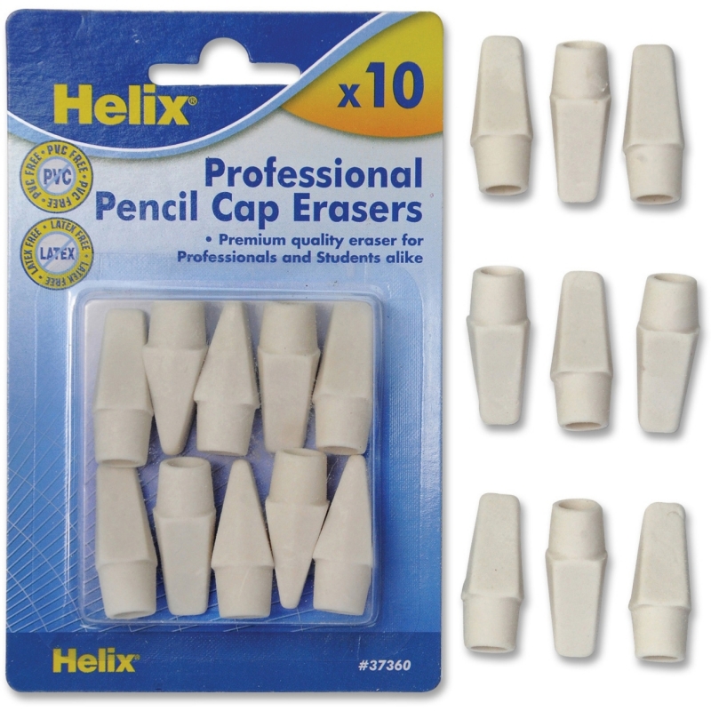 Helix Professional Hi-polymer Pencil Cap Erasers 37360 HLX37360