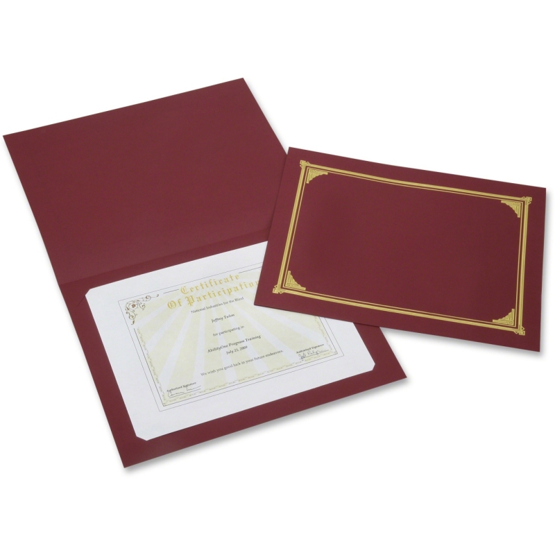 SKILCRAFT Linen Gold Foil Certificate Holder 7510016272958 NSN6272958