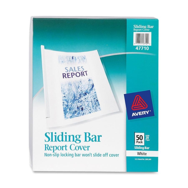 Avery Non-Slip Sliding Bar Report Cover FS11C50P AVE47710
