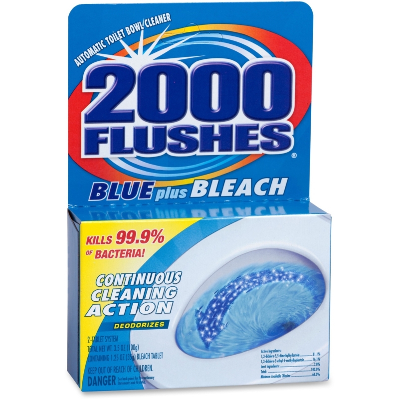 WD-40 2000 Flushes Toilet Bowl with Bleach & Blue Detergent 20801 WDF208017