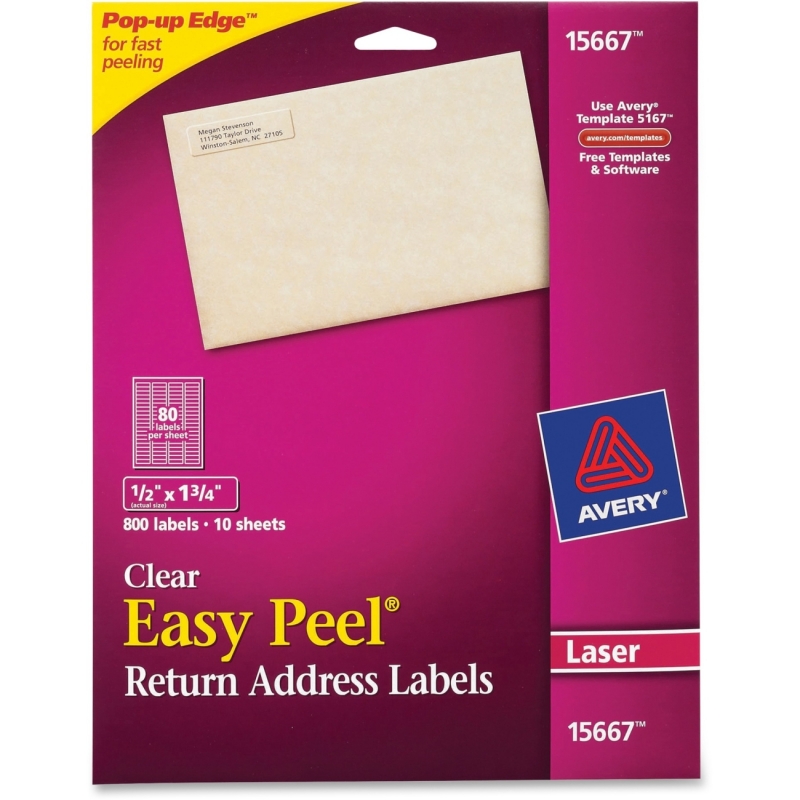 Avery Easy Peel Return Address Label 15667 AVE15667