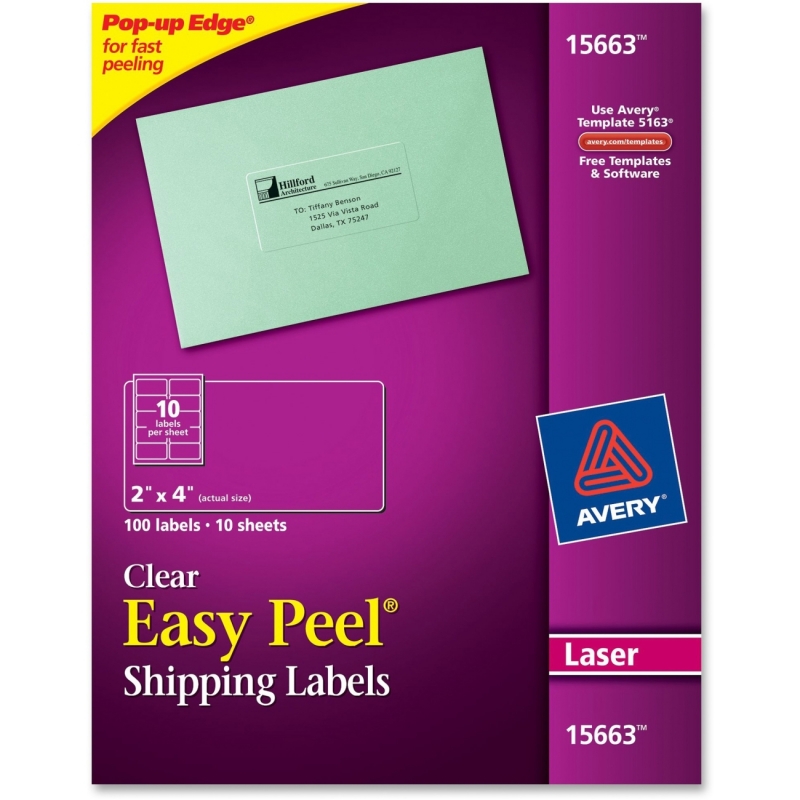 Avery Easy Peel Mailing Label 15663 AVE15663