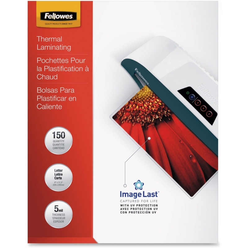 Fellowes Self Adhesive Laminating Sheets 3mil Letter 10 Pack