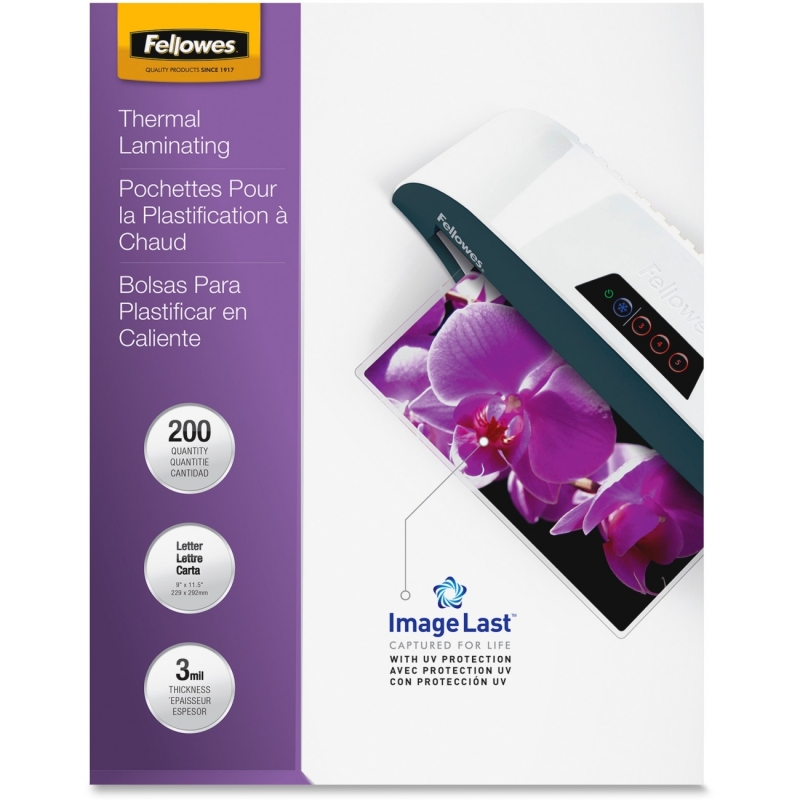 Fellowes Bulk Laminating Pouch Packs, 9-1/2" x 11", Clear, 3mil 200/Pk 5244101 FEL5244101