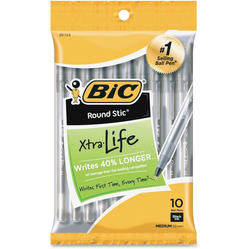 BIC Round Stic Ballpoint Pen GSMP101BK BICGSMP101BK