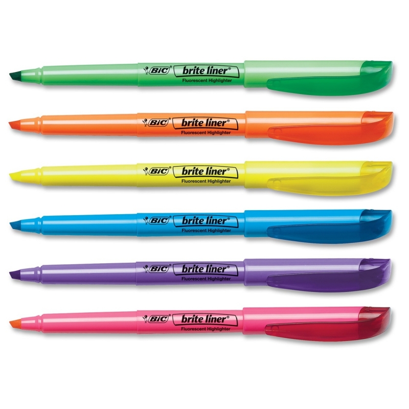 BIC Brite Liner Highlighter BL11-AST BICBL11AST