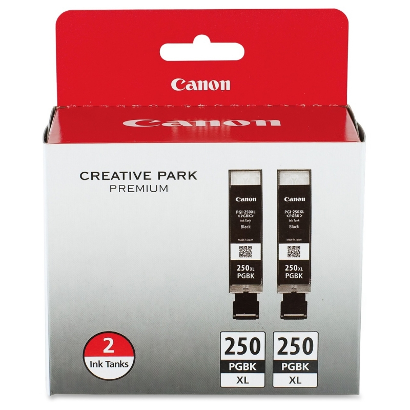 Canon PGI-250 Pigment Black XL Twin Pack PGI250XL2PK CNMPGI250XL2PK PGI-250 XL