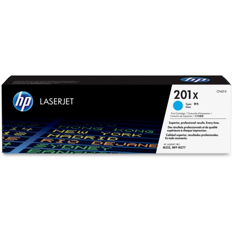 HP High Yield Cyan Original LaserJet Toner Cartridge (~2,300 pages) CF401X HEWCF401X 201X