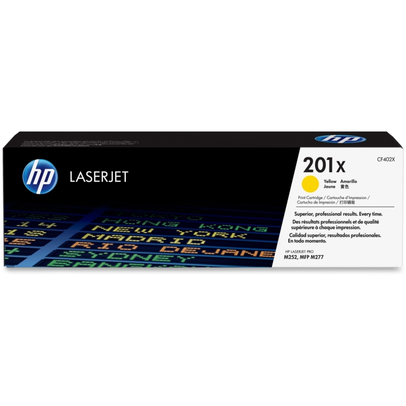 HP High Yield Yellow Original LaserJet Toner Cartridge (~2,300 pages) CF402X HEWCF402X 201X