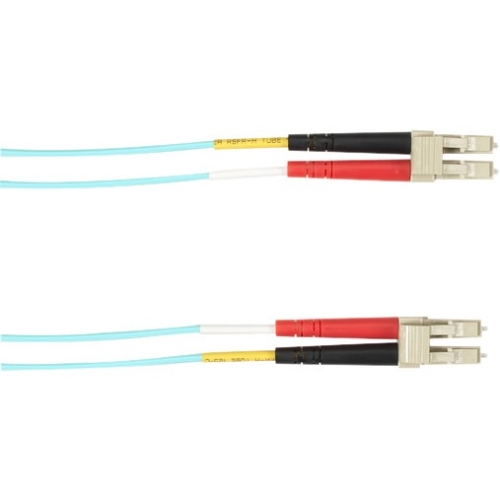 Black Box 1-m, LC-LC, 50-Micron, Multimode, PVC, Aqua Fiber Optic Cable FOCMR50-001M-LCLC-AQ