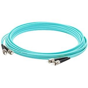 AddOn 10m Laser-optimized Multi-Mode fiber (LOMM) Duplex ST/ST OM3 Aqua Patch Cable ADD-ST-ST-10M5OM3