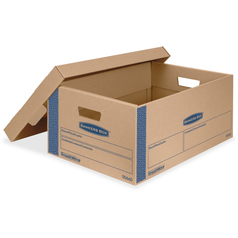 Bankers Box Smoothmove Prime Lift-off Lid Large Moving Boxes 0066001 FEL0066001
