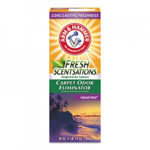 Arm & Hammer Fresh Scentsations Carpet Odor Eliminator, Island Mist, 30 oz Box, 6/Carton CDC3320011535 33200-11535