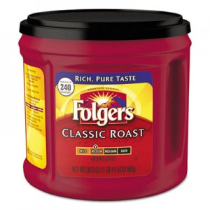 Folgers Coffee, Classic Roast, Ground, 30.5 oz Canister FOL20421EA 2550020421