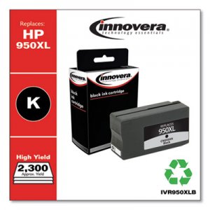 Innovera Remanufactured Black High-Yield Ink, Replacement for HP 950XL (CN045AN), 2,300 Page-Yield IVR950XLB