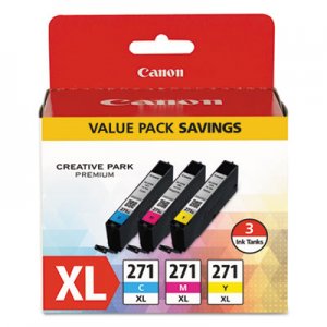 Canon (CLI-271XL) High-Yield Ink, Cyan, Magenta, Yellow CNM0337C005 0337C005