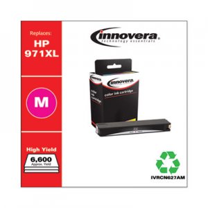 Innovera Remanufactured Magenta High-Yield Ink, Replacement for HP 971XL (CN627AM), 6,600 Page-Yield IVRCN627AM