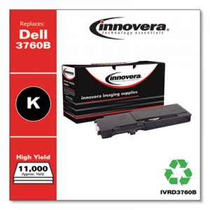 Innovera Remanufactured Black Toner, Replacement for Dell C3760 (331-8429), 11,000 Page-Yield IVRD3760B