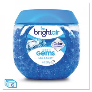 BRIGHT ir Scent Gems Odor Eliminator, Cool and Clean, Blue, 10 oz, 6/Carton BRI900228CT BRI 900228