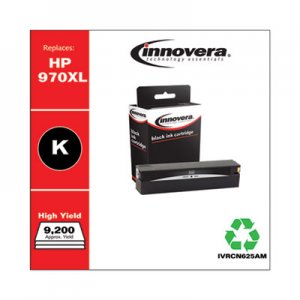 Innovera Remanufactured Black High-Yield Ink, Replacement for HP 970XL (CN625AM), 9,200 Page-Yield IVRCN625AM