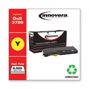 Innovera Remanufactured Yellow Toner, Replacement for Dell C3760 (331-8430), 9,000 Page-Yield IVRD3760Y