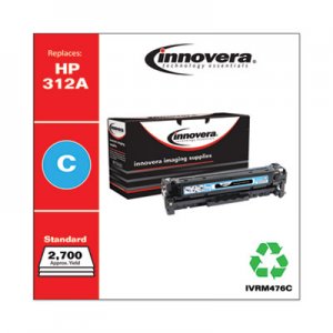 Innovera Remanufactured Cyan Toner, Replacement for HP 312A (CF381A), 2,700 Page-Yield IVRM476C