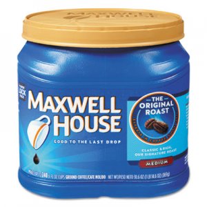 Maxwell House Coffee, Ground, Original Roast, 30.6 oz Canister, 6 Canisters/Carton MWH04648CT GEN04648CT