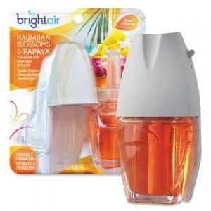 BRIGHT ir Electric Scented Oil Air Freshener Warmer and Refill Combo, Hawaiian Blossoms and Papaya BRI900254EA 900254EA