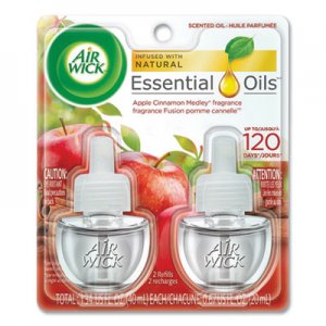 Air Wick Warming Scented Oil Refill, 0.67 oz, Apple Cinnamon Medley, 2/Pack, 6 Packs/CT RAC80420CT 62338-80420