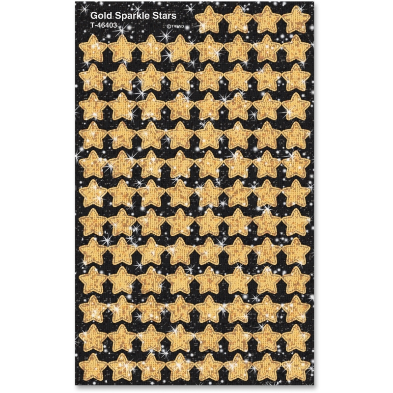 Trend Gold Sparkle Stars superShapes Stickers 46403 TEP46403