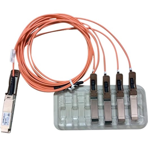 Cisco 40GBase-AOC QSFP to 4 SFP+ Active Optical Breakout Cable, 3-meter QSFP-4x10G-AOC3M