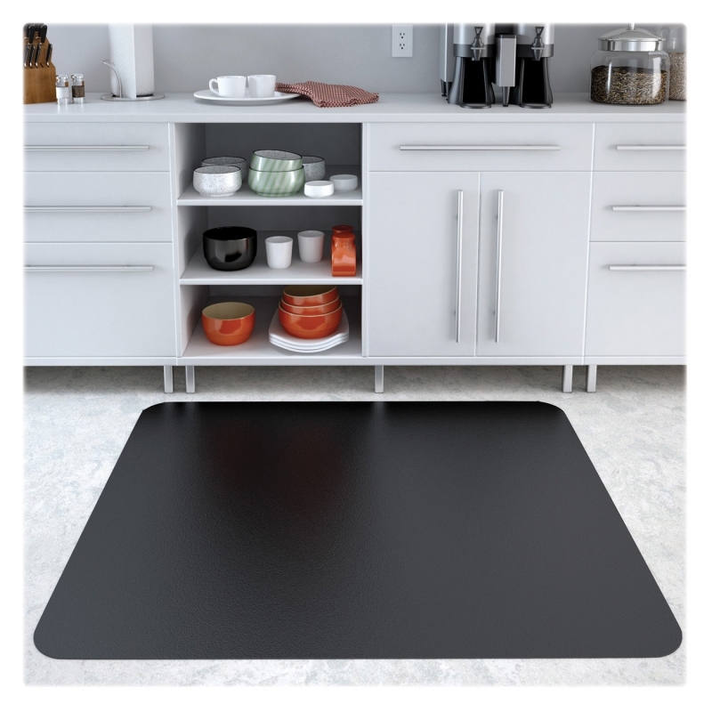 Deflect-o Black Mat EconoMa 46" x 60" Rectangle-Hard Floor CM21442FBLK DEFCM21442FBLK